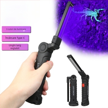 Lampa de lucru portabilă pentru exterior – sursă LED cu mai multe surse, reîncărcabilă, 10W, baterie 1200mAh, rotire de 360°, rază până la 500 m