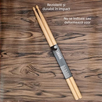 Bețe de tobe din stejar, model 5A-7A, brand OMT, pentru instrumente de percuție occidentale