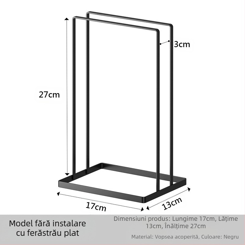 Organizator pentru umerase din fier – Raft de depozitare pentru birou, 2 etaje, fără montaj, stil minimalist japonez