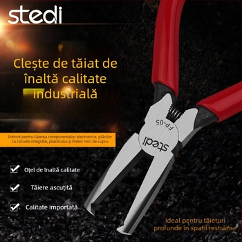 Sitli clește antimagnetic pentru electronice – fălci plate, gură subțire, cap plat