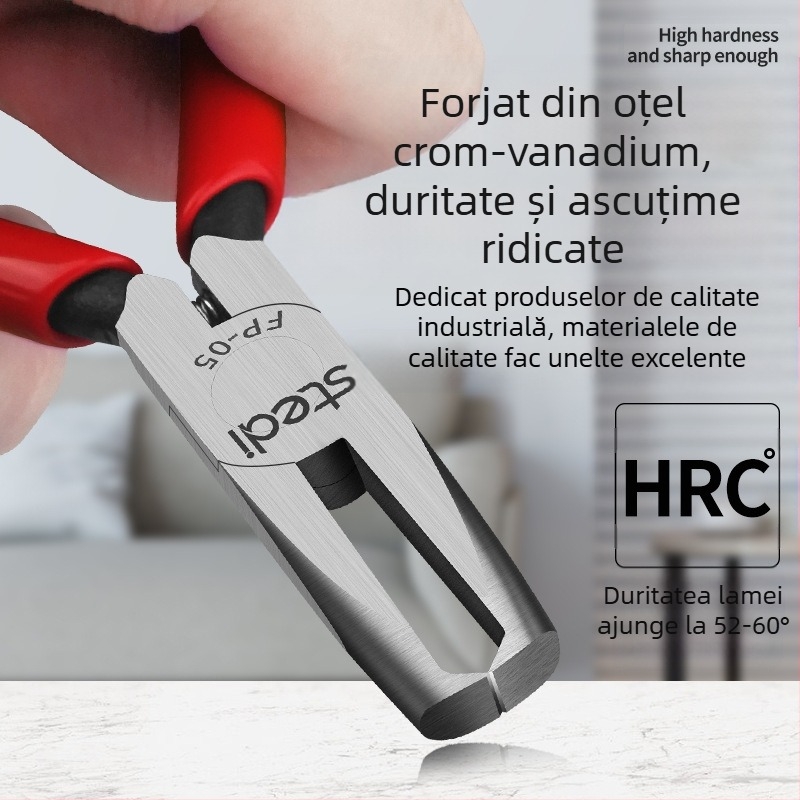 Sitli clește antimagnetic pentru electronice – fălci plate, gură subțire, cap plat