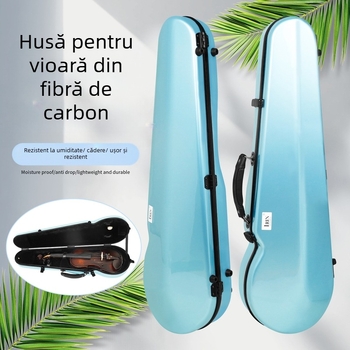 Geantă pentru vioară VB-45 din fibră de carbon, ultraușoară, cu higrometru și curea de umăr
