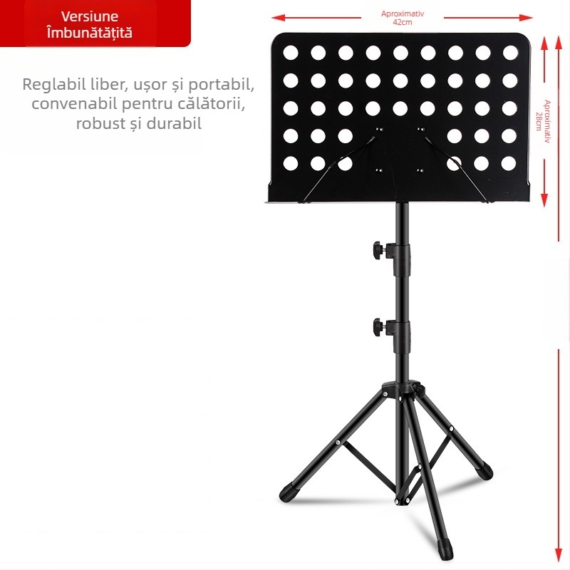 Suport pentru partituri muzicale, pliabil și universal pentru chitară, vioară, Guzheng și Erhu — cadru din fier; modele: cadru mediu, cadru mare, cadru tip spectru; brand Remembering Ming