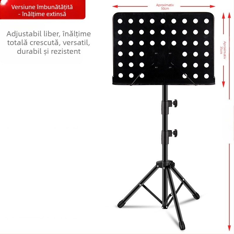 Suport pentru partituri muzicale, pliabil și universal pentru chitară, vioară, Guzheng și Erhu — cadru din fier; modele: cadru mediu, cadru mare, cadru tip spectru; brand Remembering Ming