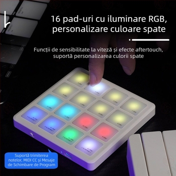 M-VAVE SMC PAD Pocket - Pad Mini MIDI Keyboard Controller, carcasă ABS