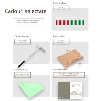 Kalimba cu placă de 21 tonuri, Hluru Class B model de înaltă calitate, ambalaj profesional