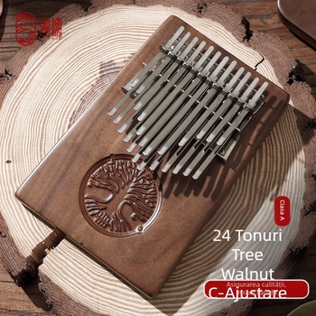 Kalimba pentru deget, 24 de tonuri, în tonalitatea C, cu strat dublu, include semitonuri