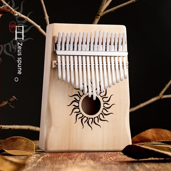 Kalimba Huashu (pian deget) - 17 sunete, lemn de arțar, instrument pentru începători