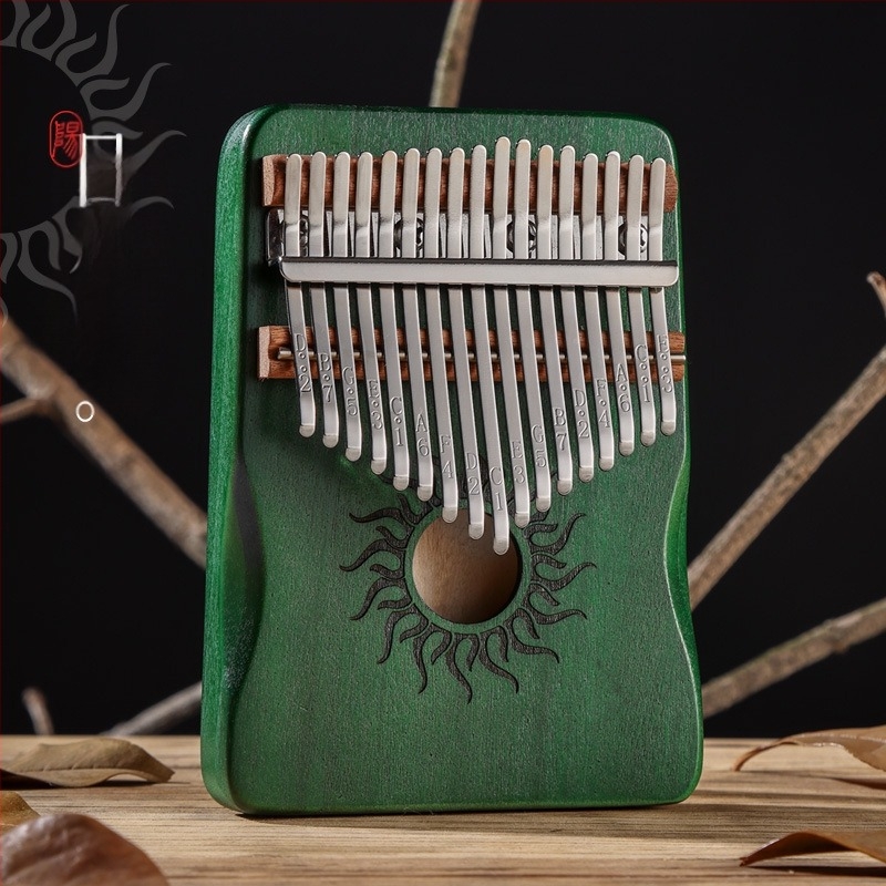Kalimba Huashu (pian deget) - 17 sunete, lemn de arțar, instrument pentru începători