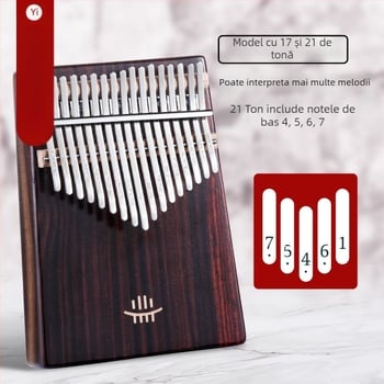 Kalimba degetelor – versiune îmbunătățită tip cutie Class B, 21 tonuri, instrument muzical portabil