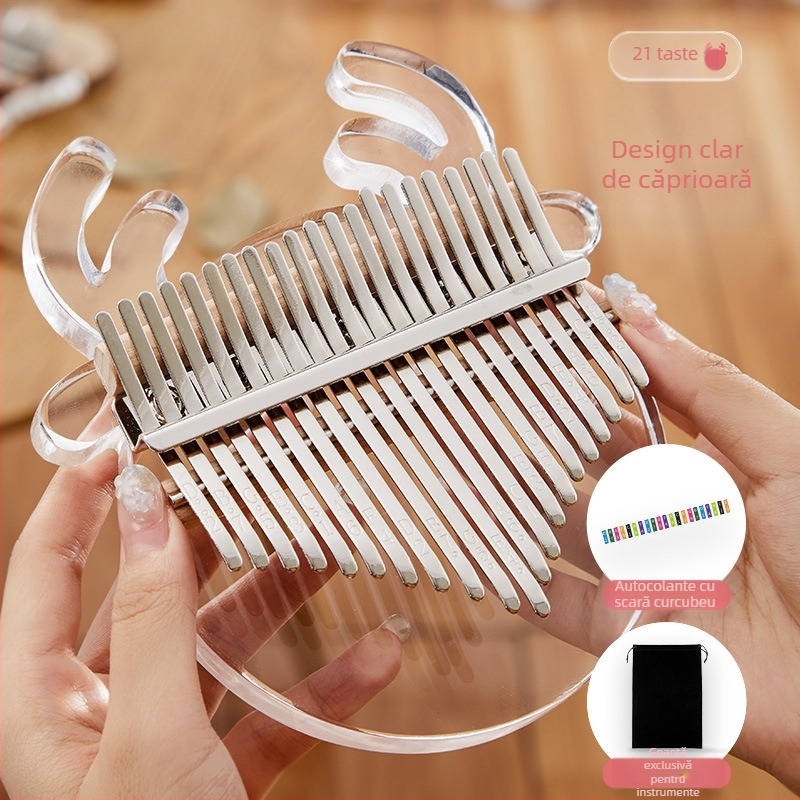 Kalimba Huashu – acrilic, 17 sunete, pentru copii