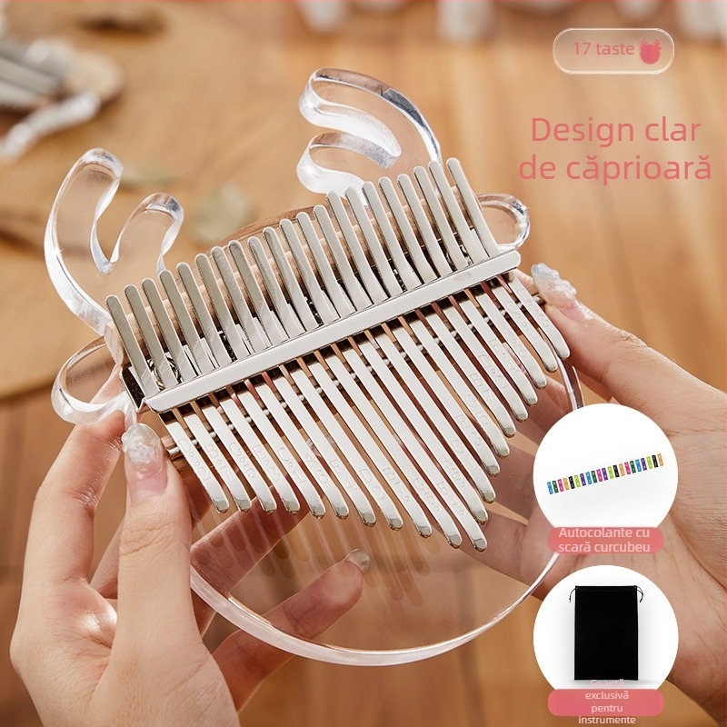 Kalimba Huashu – acrilic, 17 sunete, pentru copii