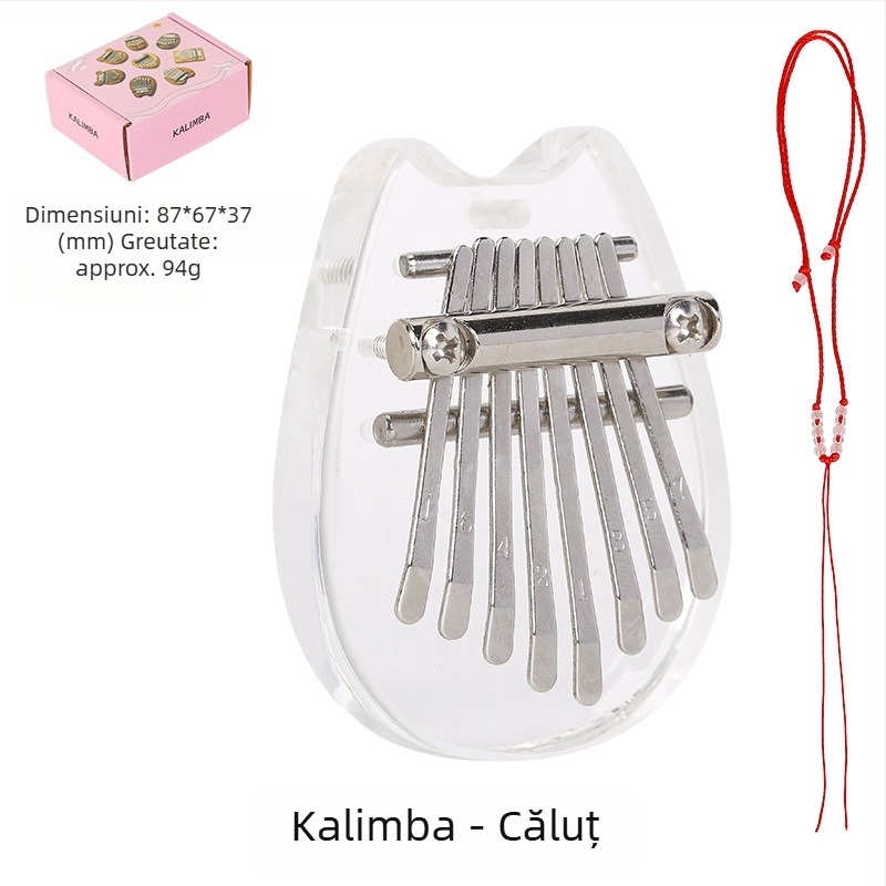 Kalimba Ruzik 816 — ambalaj: cutie de carton cu lanard și manual de instrucțiuni; potrivit pentru instrumente muzicale (Brand: Ruzik; Model: 816; Conținutul pachetului: cutie de carton, lanard, manual; Destinație: instrumente muzicale)
