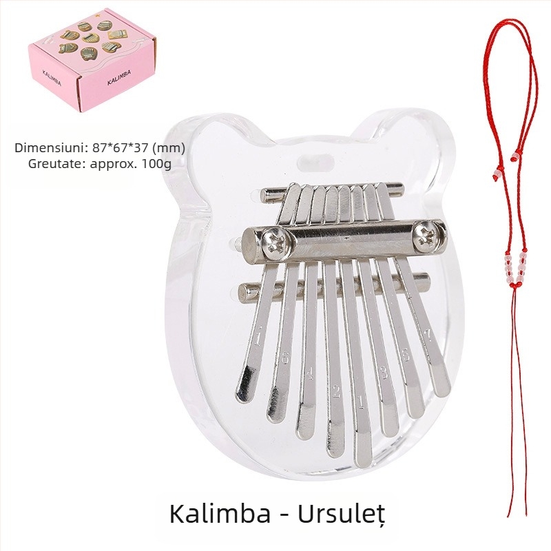 Kalimba Ruzik 816 — ambalaj: cutie de carton cu lanard și manual de instrucțiuni; potrivit pentru instrumente muzicale (Brand: Ruzik; Model: 816; Conținutul pachetului: cutie de carton, lanard, manual; Destinație: instrumente muzicale)