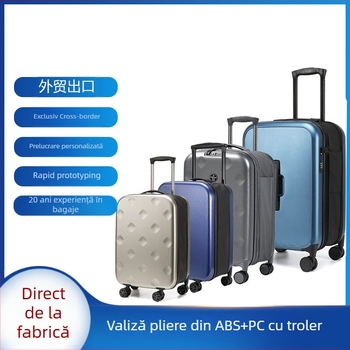 Valiză PC pliabilă cu roți (Material PC; Închidere cu fermoar; Încuietoare TSA cu combinație; Roți universale; Greutate 2,22 kg)