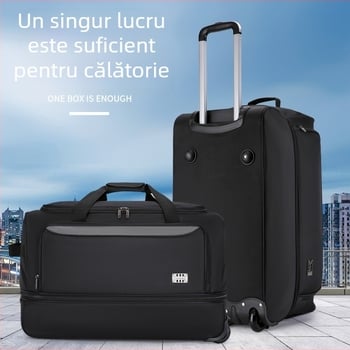 Trail geantă de voiaj cu role — impermeabilă, ușoară, din Oxford, unisex, stil urban simplu