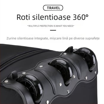 Trail geantă de voiaj cu role — impermeabilă, ușoară, din Oxford, unisex, stil urban simplu