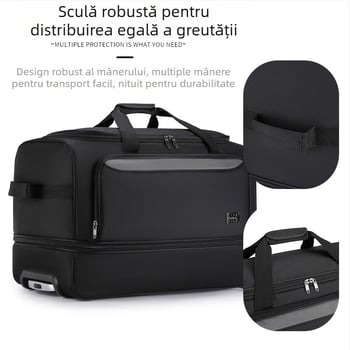 Trail geantă de voiaj cu role — impermeabilă, ușoară, din Oxford, unisex, stil urban simplu