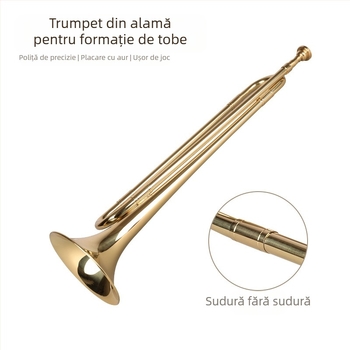 Trâmbiță în Bb, Haichuan Instrumente Muzicale, Finisaj Lacquer Gold, Model Lacquer Gold Youth No., Greutate aproximativ 260 g