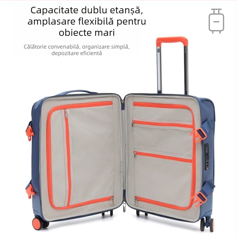 Valiză de călătorie din Oxford cu fermoar, încuietoare TSA, respirabilă și impermeabilă, cu separare umedă–uscată, căptușită poliester, pentru călătorii de afaceri