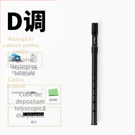 fluier irlandez cu șase orificii, corp din aliaj cupru-rezină-aluminiu, chei C și D