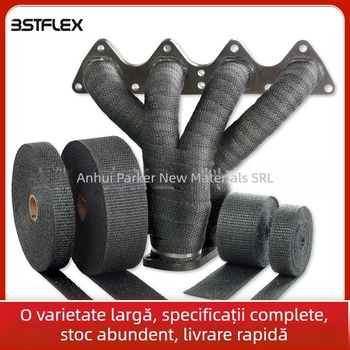 Centură izolatoare din fibră de titan pentru evacuarea motocicletei, rezistență la foc, 1300°C temperatură refractară, 900°C temperatură de utilizare, lățime 25–100 mm