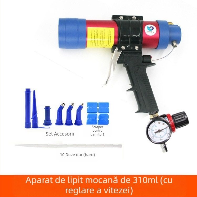 Pistol de lipit, cartuș 310 ml, pneumatic, viteză reglabilă, model Q3, SUBAO/Speed Leopard