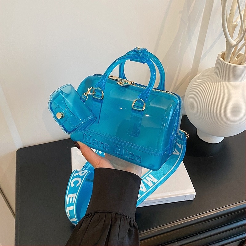 Geantă crossbody cu o singură curea – silicon, pătrat mic, formă orizontală, fermoar, buzunar pentru telefon