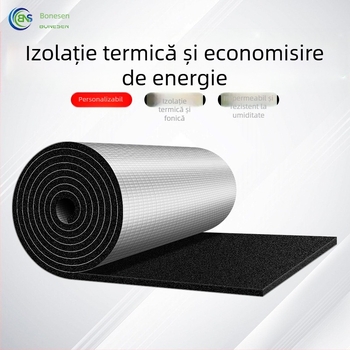 Izolație autoadezivă cu folie de aluminiu pentru acoperișuri – rezistență la foc, izolație termică și fonică, 0.035 W/mK, grad B1, temperatură de utilizare 200°C, rol microporos