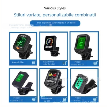 Tuner pentru instrumente muzicale – AT-01A, Anoma, pentru chitară folk, vioară, guzheng, pipa, erhu