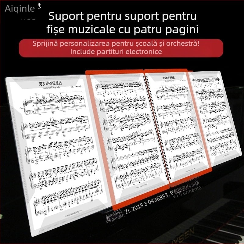 Clip pentru partituri YPJ-2, material ABS, Brand Aegean, Ambalaj: pungă de plastic