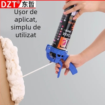 DZT pistol de spumă pentru etanșarea geamului – acționare manuală, instrument de economisire a muncii, corp ABS, pentru adezivi de sticlă