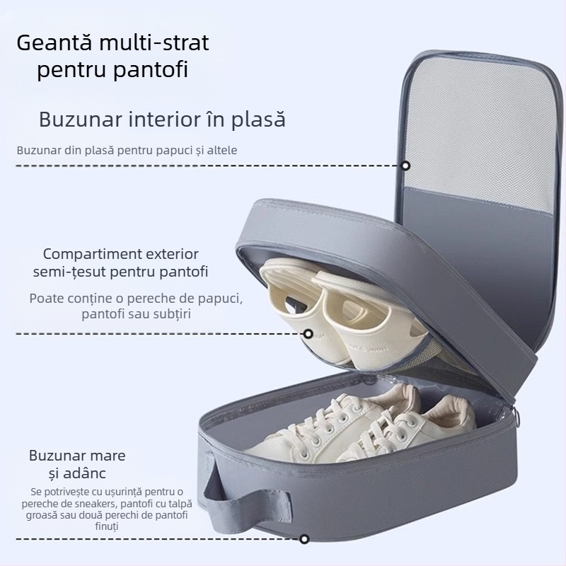 Geantă de depozitare pentru pantofi de călătorie — material Twill, stil modern minimalist, brand Step Ashore, categorie: huse și genți pentru pantofi, lansare primăvara 2025.