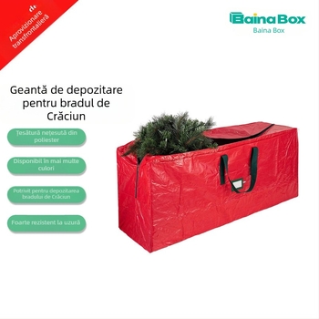 Geantă roșie de depozitare pentru bradul de Crăciun, dimensiune mare, geantă tote și bagaj