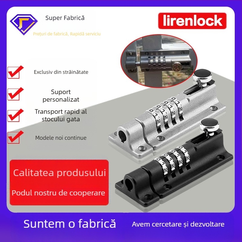 HD09 Încuietoare cu parolă pentru uși — din aliaj de zinc, finisaj vopsire cu spray plastic, brand Liren