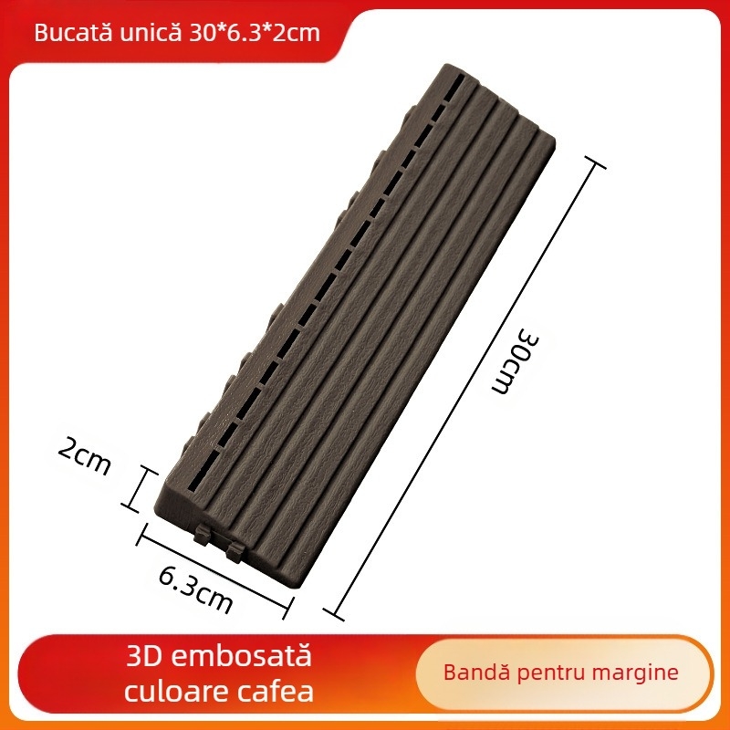 Podea din plastic auto-asamblată, textură lemn, stil modern minimalist, antiseptic, pentru coridor
