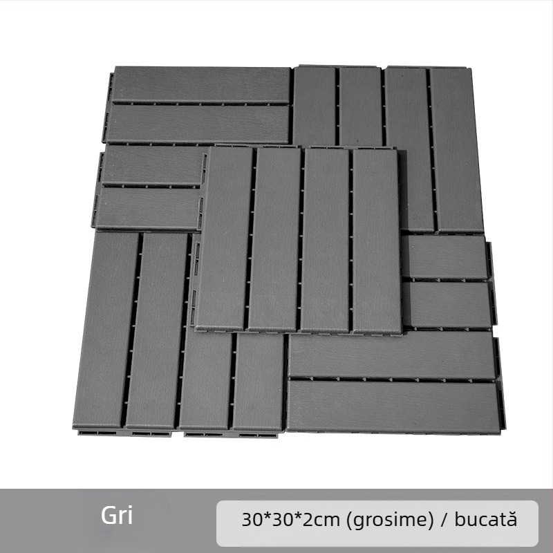 Podea din plastic auto-asamblată, textură lemn, stil modern minimalist, antiseptic, pentru coridor