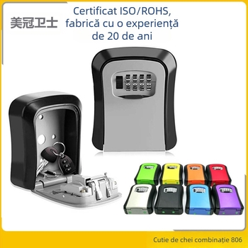 Cutie pentru chei cu încuietoare cod – Mecanică, aliaj de aluminiu, Model 806, Champions, pentru depozitarea cheilor, stil modern minimalist