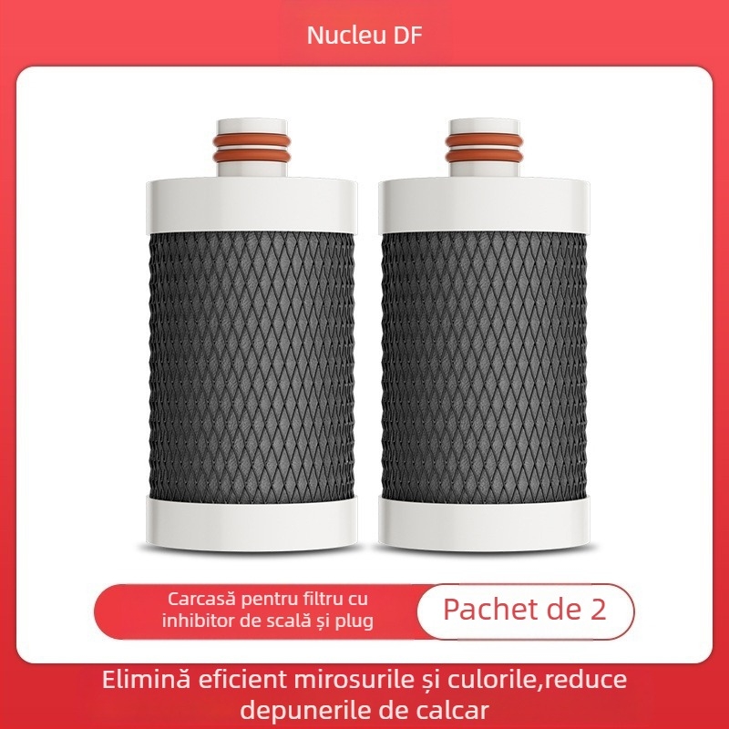 Filtru de apă montat frontal din oțel inox, pentru bucătărie și baie, cu filtru ceramic detașabil și lavabil; ultrafiltrare, filtrare nivel 1, 0–38°C, presiune 0.1–0.4 MPa, 1000 L/zi