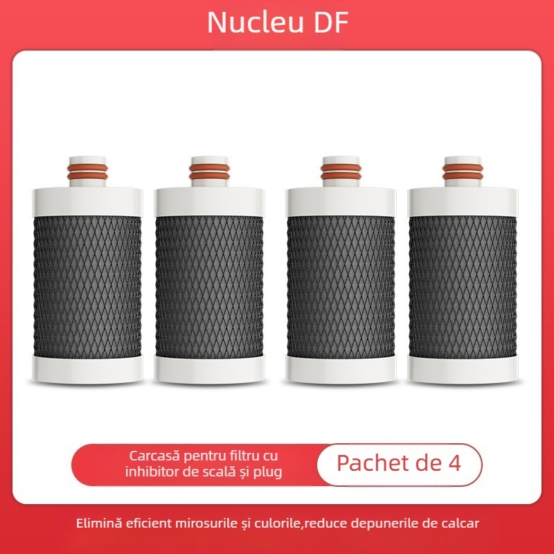 Filtru de apă montat frontal din oțel inox, pentru bucătărie și baie, cu filtru ceramic detașabil și lavabil; ultrafiltrare, filtrare nivel 1, 0–38°C, presiune 0.1–0.4 MPa, 1000 L/zi