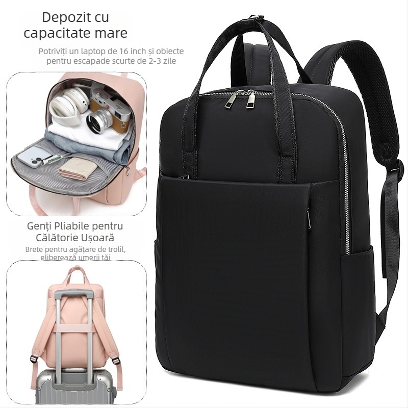 Rucsac unisex - 36-55L, compatibil cu laptop de 16 inch, material Oxford, bretele curbate