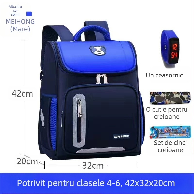Rucsac pentru copii K5000, material Oxford, respirabil, impermeabil și rezistent la uzură, design de reducere a încărcăturii, bretele curbate, destinat elevilor din învățământ primar