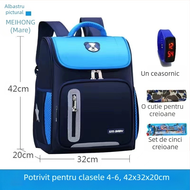 Rucsac pentru copii K5000, material Oxford, respirabil, impermeabil și rezistent la uzură, design de reducere a încărcăturii, bretele curbate, destinat elevilor din învățământ primar