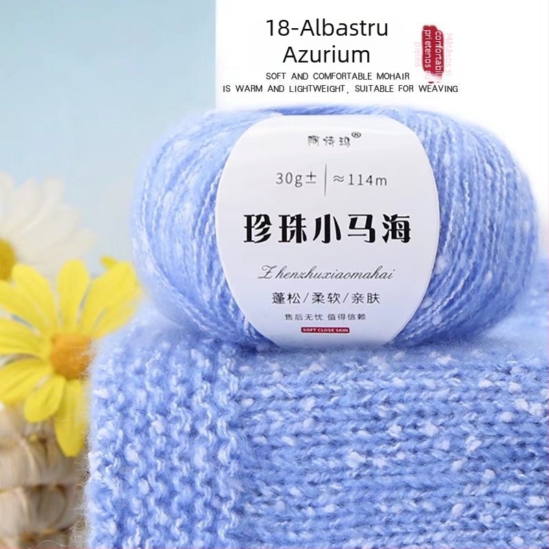 Fire de mohair pentru tricotat, 12S, 1 fir, tors 200, semi-worsted, Tuan Line