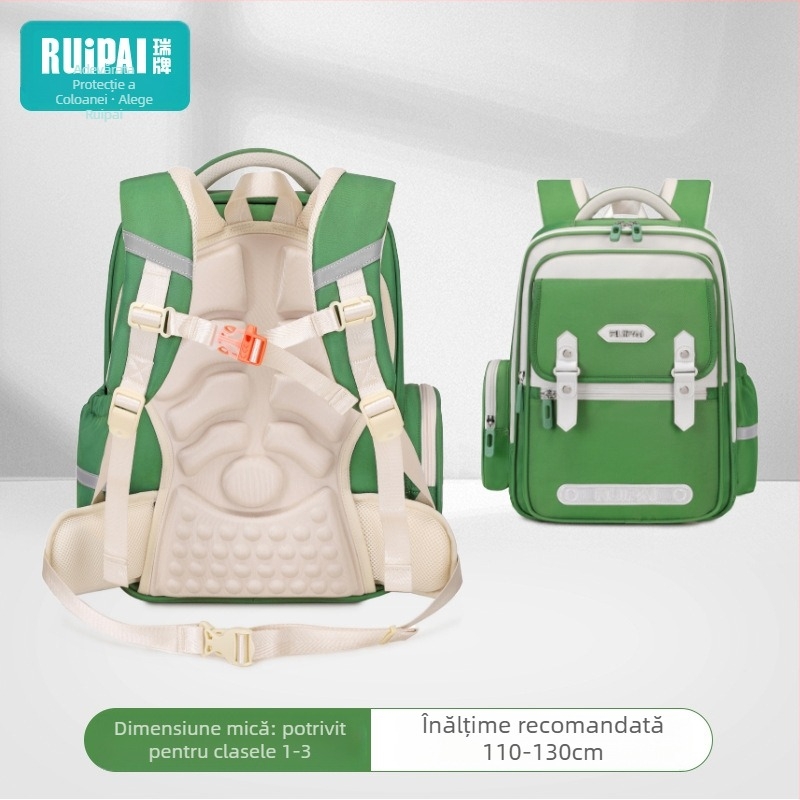 Rucsac școlar pentru învățământ primar, Unisex, Clasele 1-2, Poliester, Reducerea încărcării, Bretele de umăr curbate