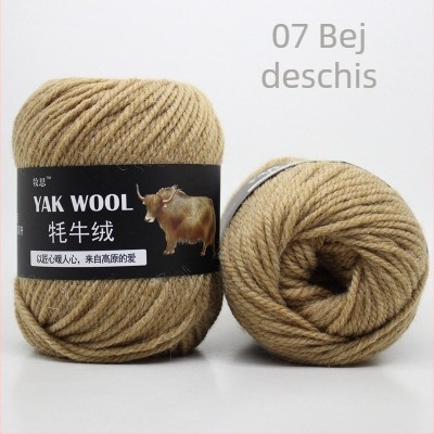 Yak velvet 3-strand lână pentru tricotat manual și croșetat, în role, worsted-spun