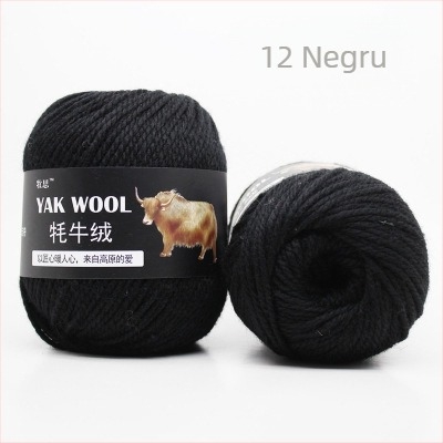 Yak velvet 3-strand lână pentru tricotat manual și croșetat, în role, worsted-spun