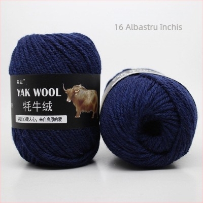 Yak velvet 3-strand lână pentru tricotat manual și croșetat, în role, worsted-spun