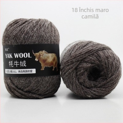 Yak velvet 3-strand lână pentru tricotat manual și croșetat, în role, worsted-spun