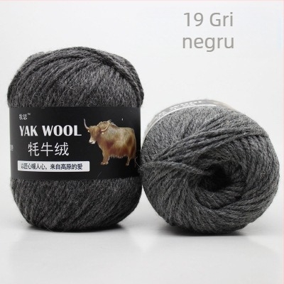Yak velvet 3-strand lână pentru tricotat manual și croșetat, în role, worsted-spun